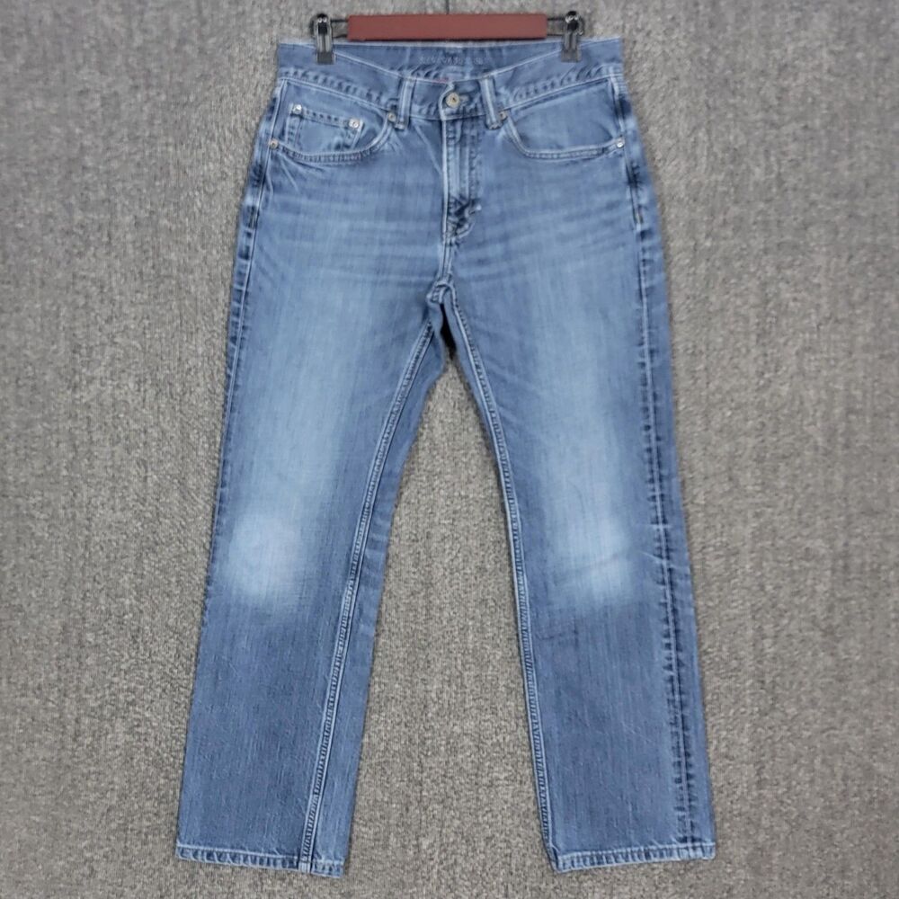 Banana Republic Jeans Mens 30x27 Indigo Blue Denim Tribeca Straight Leg